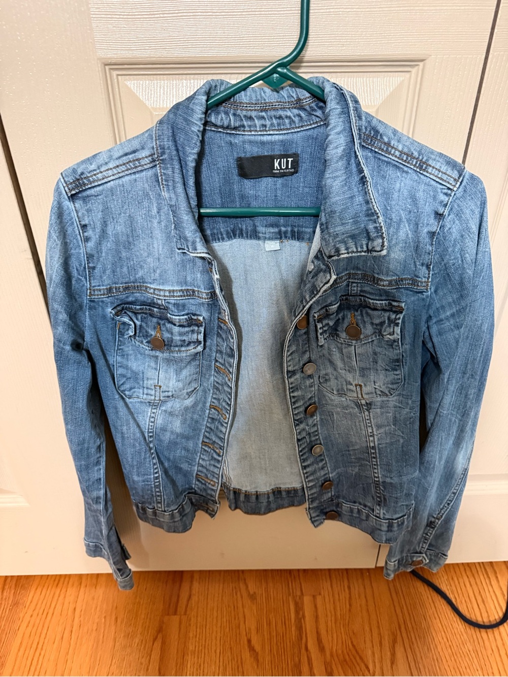 Kut from the Kloth Medium Wash Denim Jacket in Blue